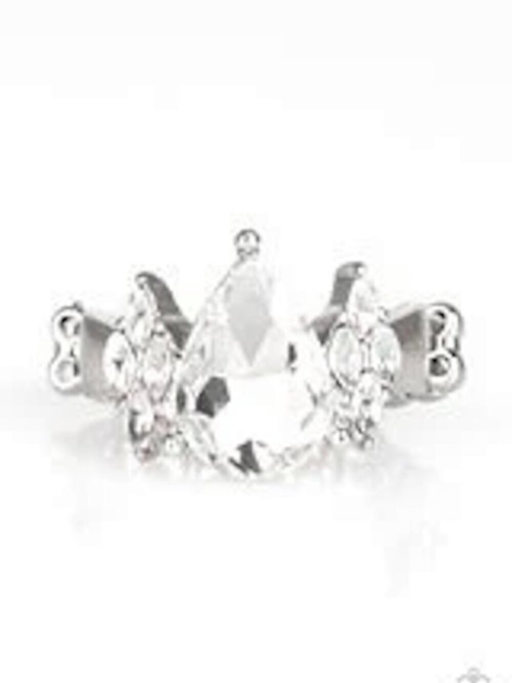 Paparazzi Jewelry Accessories - Yas Queen - White Ring - Vintage - Picture 2 of 4